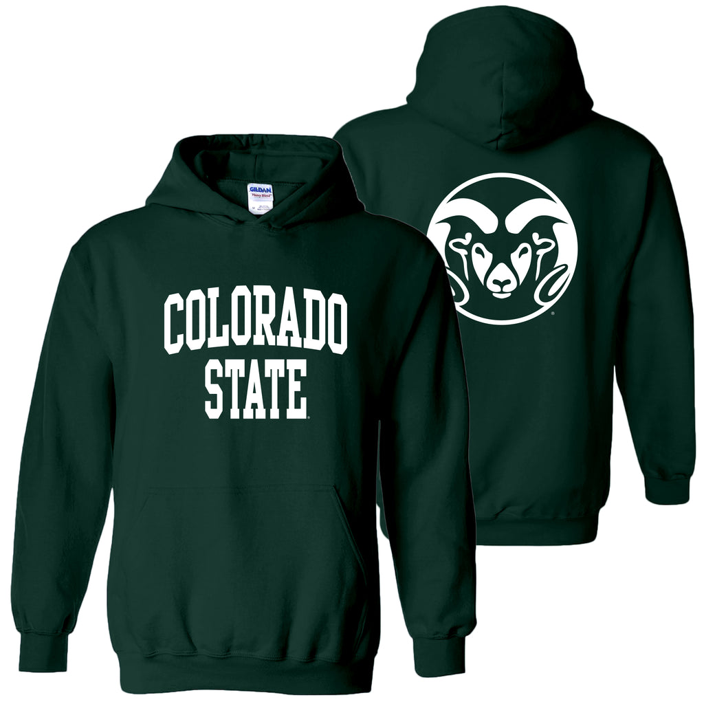 Colorado State Front Back Print Hoodie - Forest – Underground Printing