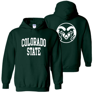 Colorado State Front Back Print Hoodie - Forest