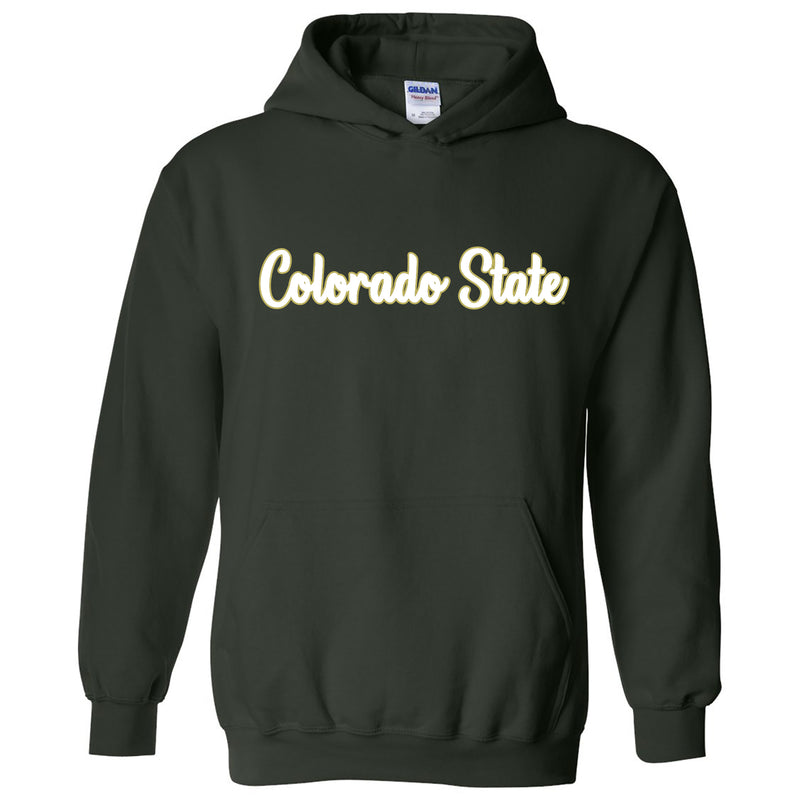 Colorado State Rams Basic Script Heavy Blend Hoodie - Forest