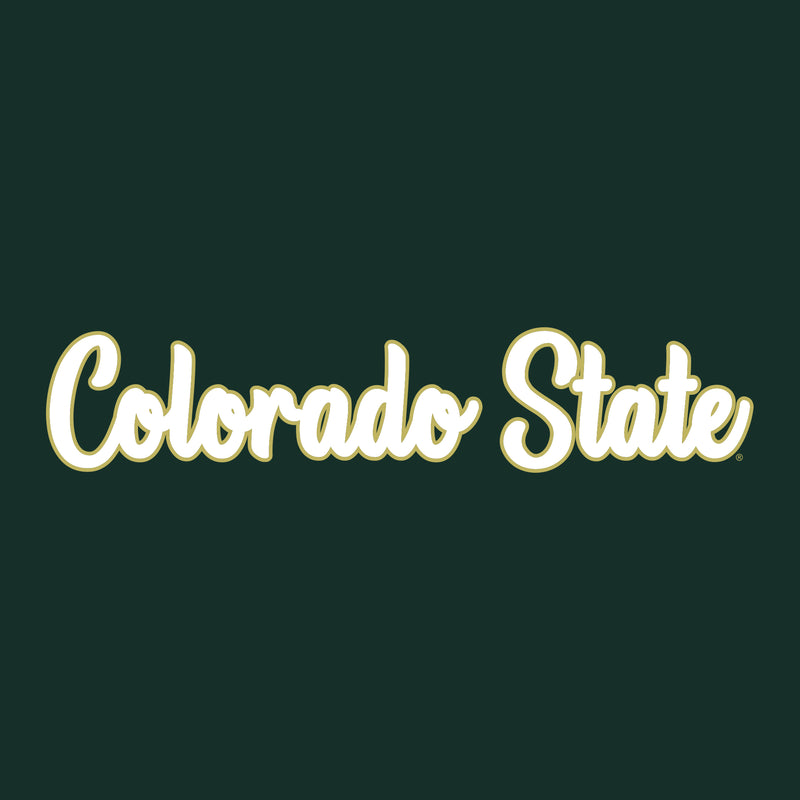 Colorado State Rams Basic Script Heavy Blend Hoodie - Forest