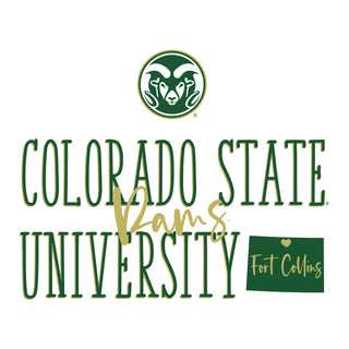 Colorado State Tall Type Tag T-Shirt - White