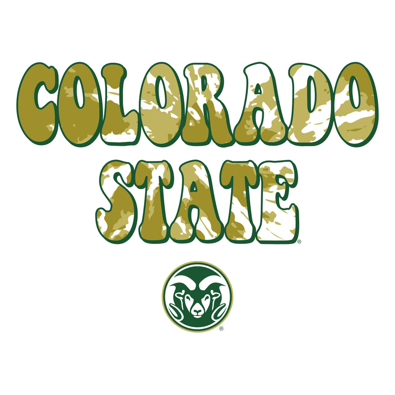 Colorado State Tie Dye Type Long Sleeve - White
