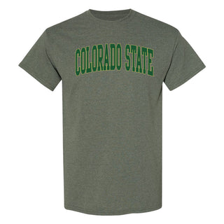 Colorado State Rams Mega Arch T-Shirt - Heather Military