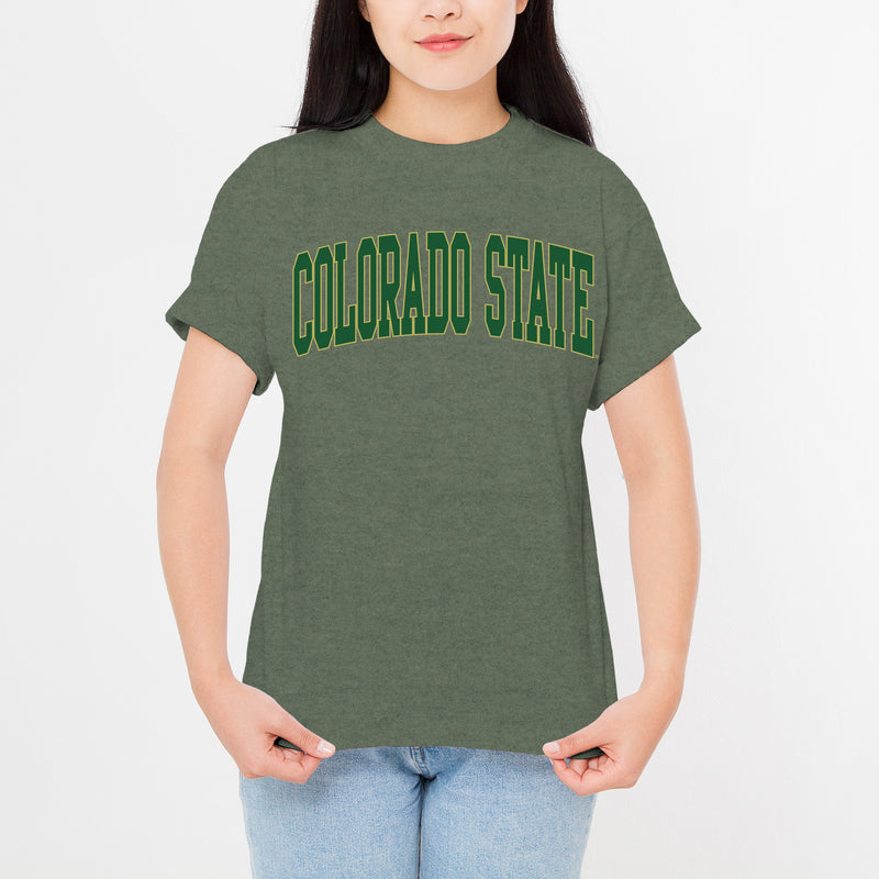 Colorado State Rams Mega Arch T-Shirt - Heather Military