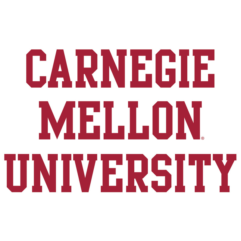 Carnegie Mellon University Tartans Basic Block Long Sleeves T Shirt - White