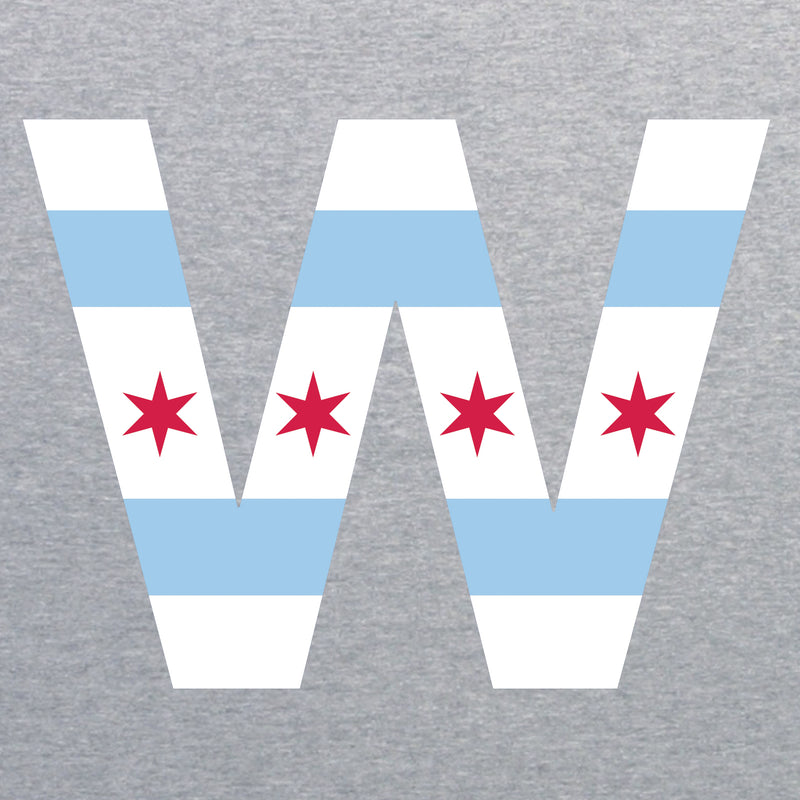 Chicago Flag W Long Sleeve T Shirt - Sport Grey