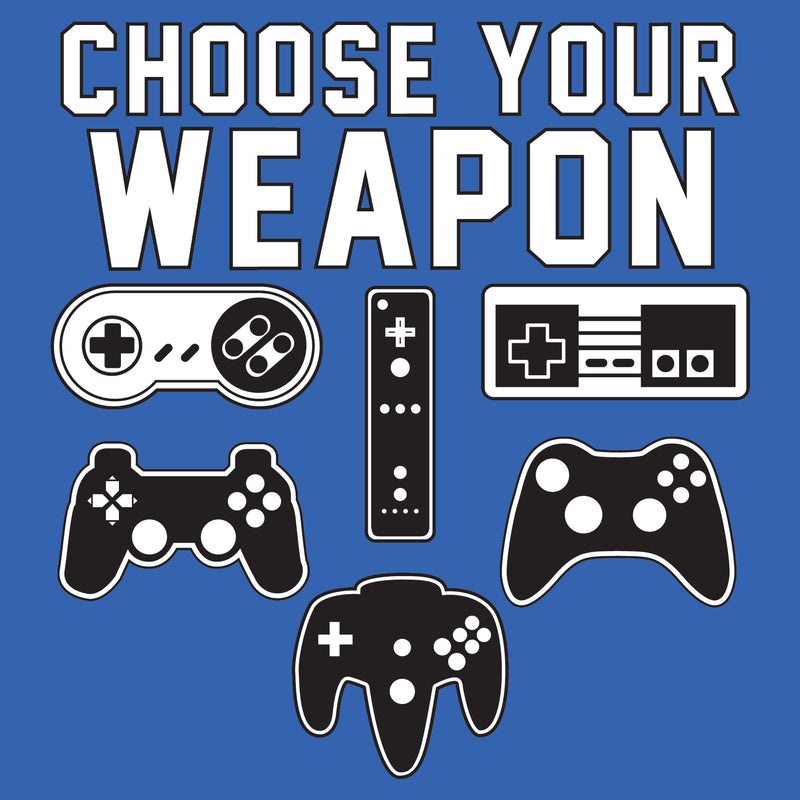 Choose Your Weapon Gamer Gaming Console Adult T-Shirt Basic Cotton - Royal