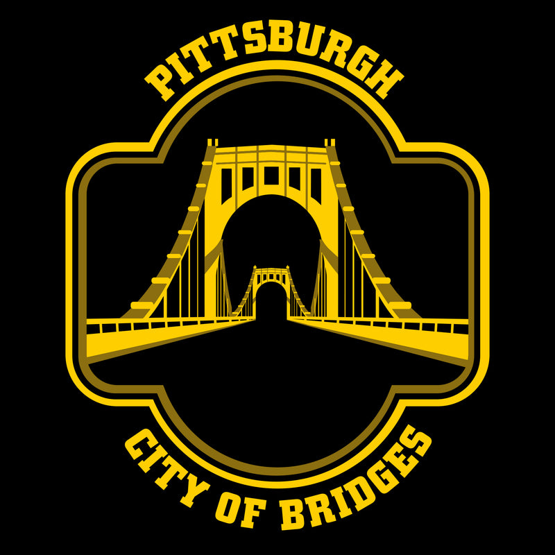 Pittsburgh City of Bridges - Hometown Pride T Shirt - Black