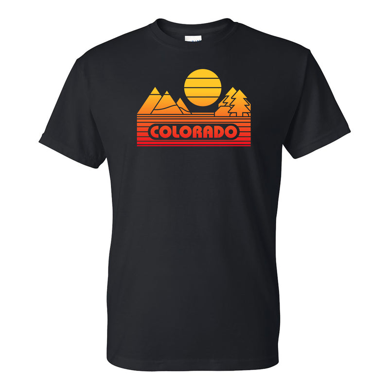 Colorado Groovy Sunset T-Shirt - Black