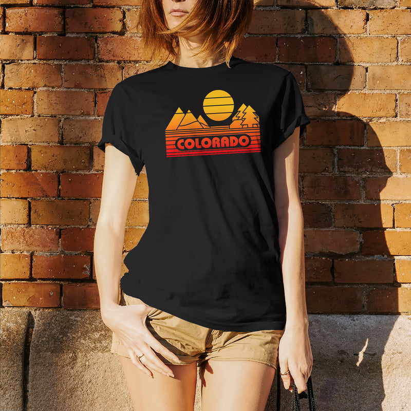 Colorado Groovy Sunset T-Shirt - Black