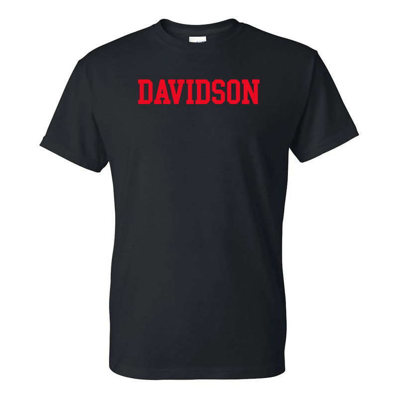 Davidson Wildcats Basic Block T Shirt - Black