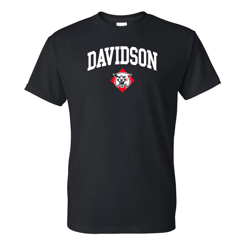 Davidson Wildcats Arch Logo T Shirt - Black