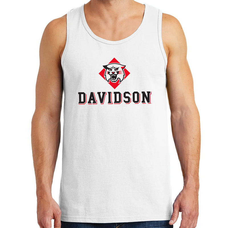 Davidson Wildcats Primary Logo Tank Top - White