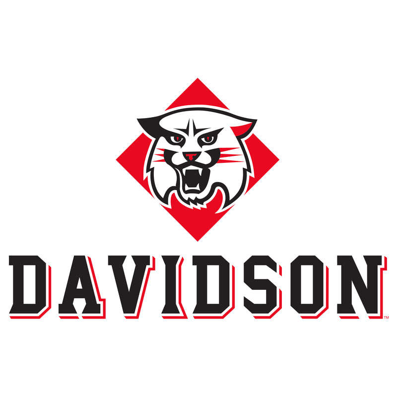Davidson Wildcats Primary Logo Womens T Shirt - White