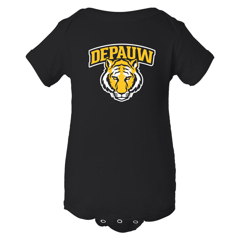 DePauw University Tigers Arch Logo Creeper - Black
