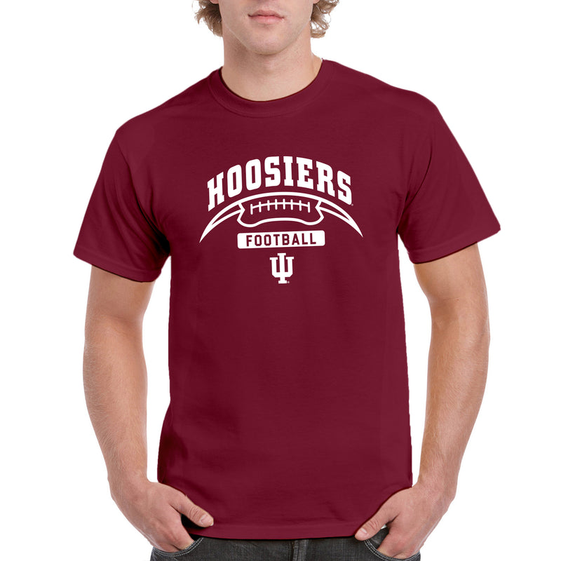 Indiana University Hoosiers Football Crescent Short Sleeve T Shirt - Cardinal