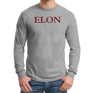 Elon Phoenix Basic Block Long Sleeve T Shirt - Sport Grey