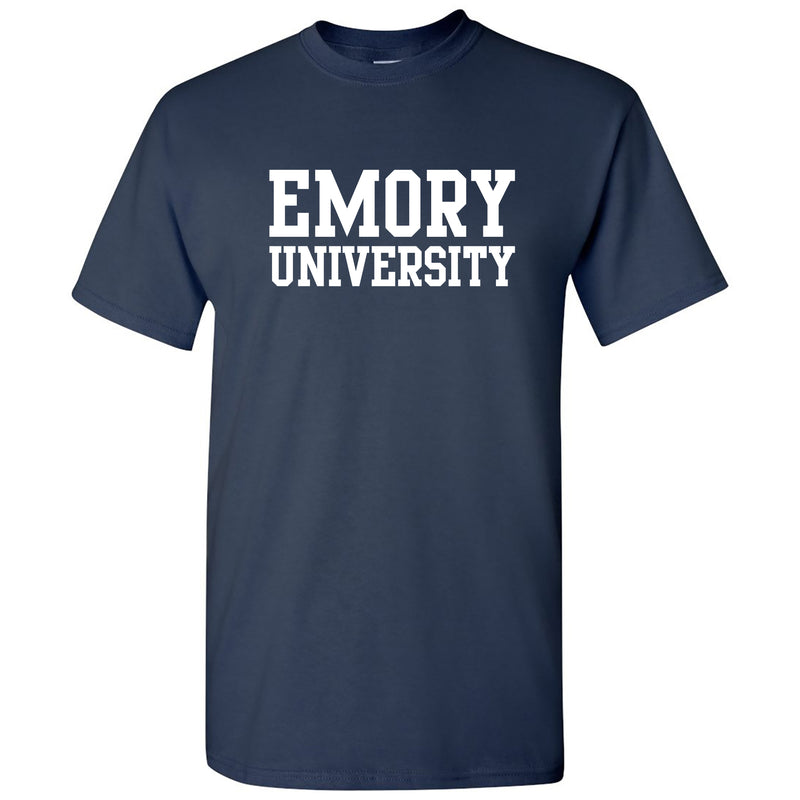 Emory University Eagles Basic Block Short Sleeve T Shirt - Navy