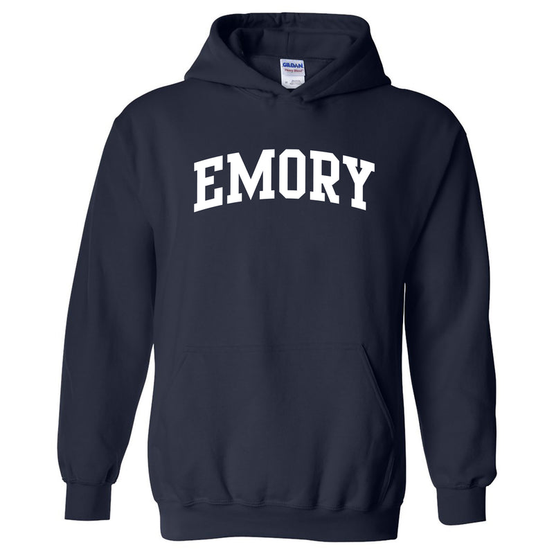 Emory University Eagles Arch Logo Heavy Blend Hoodie - Navy