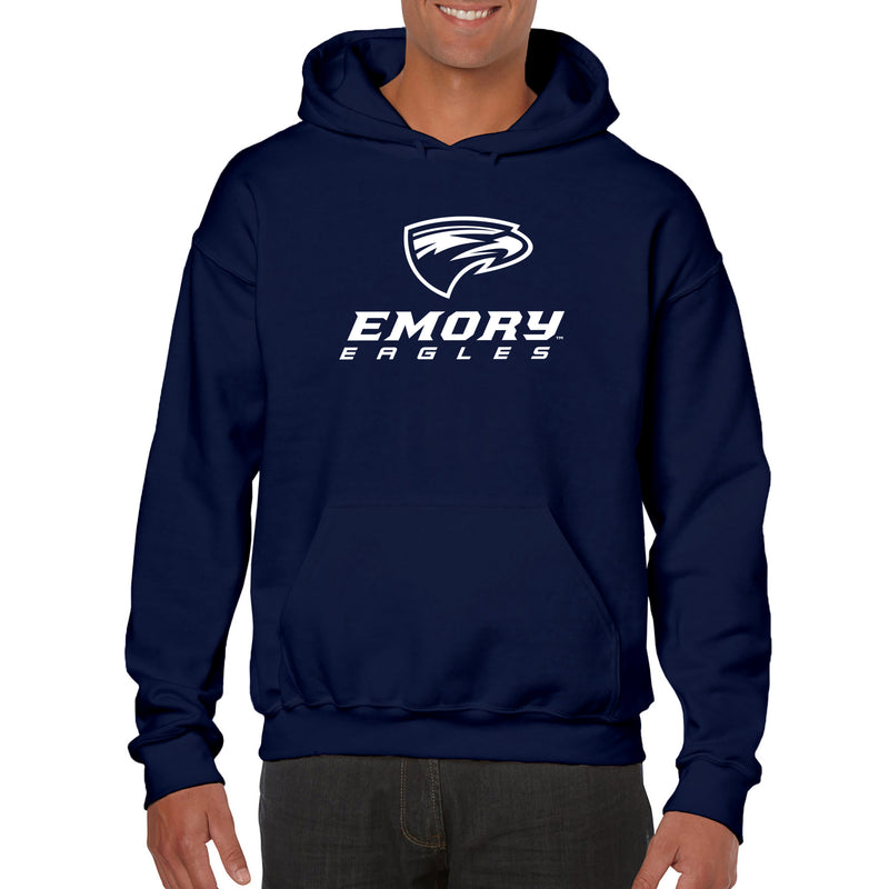 Emory University Eagles Primary Logo Heavy Blend Hoodie - Navy