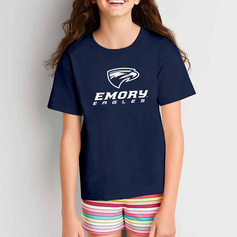 Emory University Eagles Primary Logo Youth Short Sleeve T Shirt - Navy