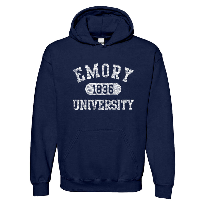 Emory University Eagles Athletic Arch Heavy Blend Hoodie - Navy