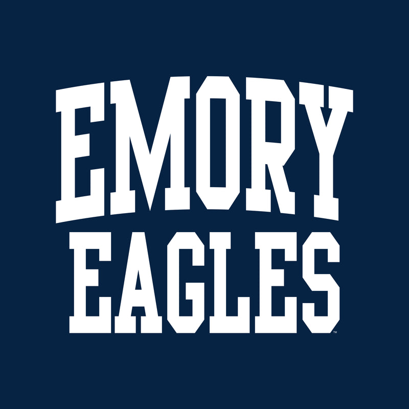 Emory University Eagles Front Back Print Short Sleeve T Shirt - Navy