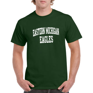 Eastern Michigan University Eagles Front Back Print Short Sleeve T Shirt - Forest