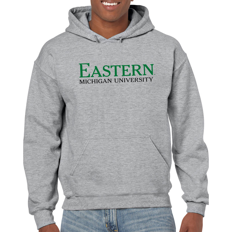 Eastern Michigan University Eagles Institutional Logo Hoodie - Sport Grey