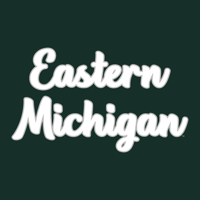 Eastern Michigan University Eagles Basic Script Heavy Blend Hoodie - Forest