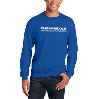 Embry-Riddle Aeronautical University Eagles Basic Block Crewneck Sweatshirt - Royal