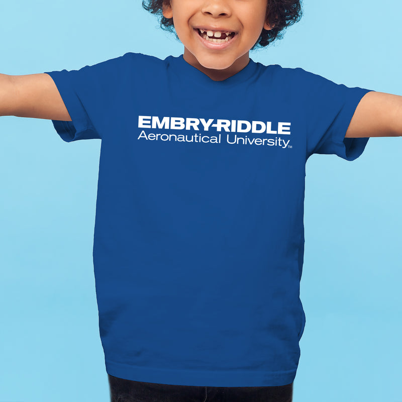 Embry-Riddle Aeronautical University Eagles Basic Block Youth T Shirt - Royal
