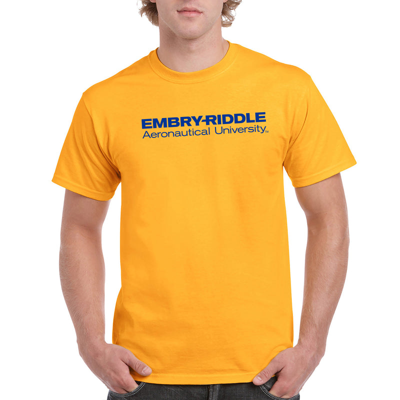 Embry-Riddle Aeronautical University Eagles Basic Block T Shirt - Gold