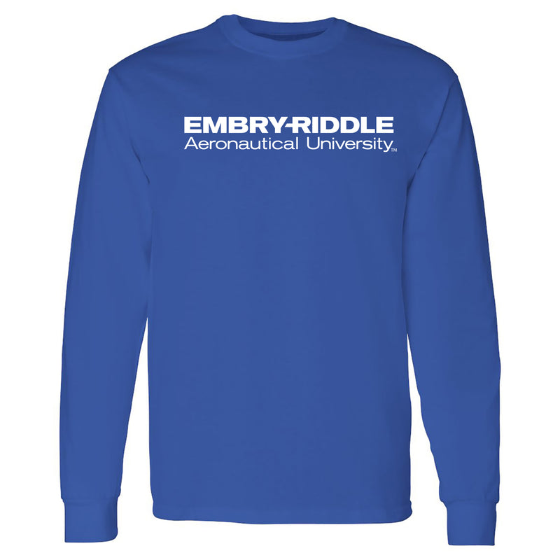 Embry-Riddle Aeronautical University Eagles Basic Block Long Sleeve T Shirt - Royal