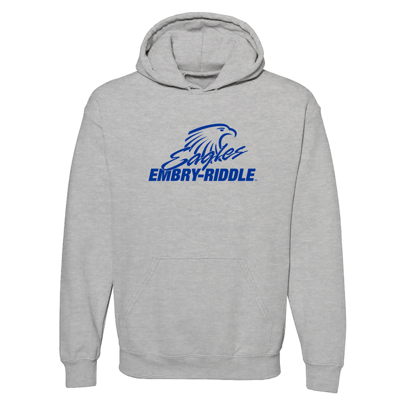 Embry-Riddle Aeronautical University Eagles Daytona Primary Logo Hoodie - Sport Grey