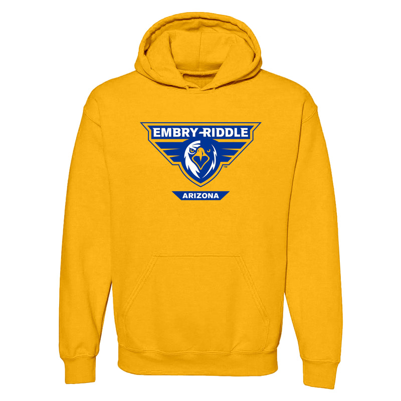 Embry-Riddle Aeronautical University Eagles Prescott Primary Logo Hoodie - Gold