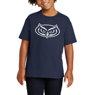 Florida Atlantic University Owls Primary Logo Youth Short Sleeve T Shirt - Navy