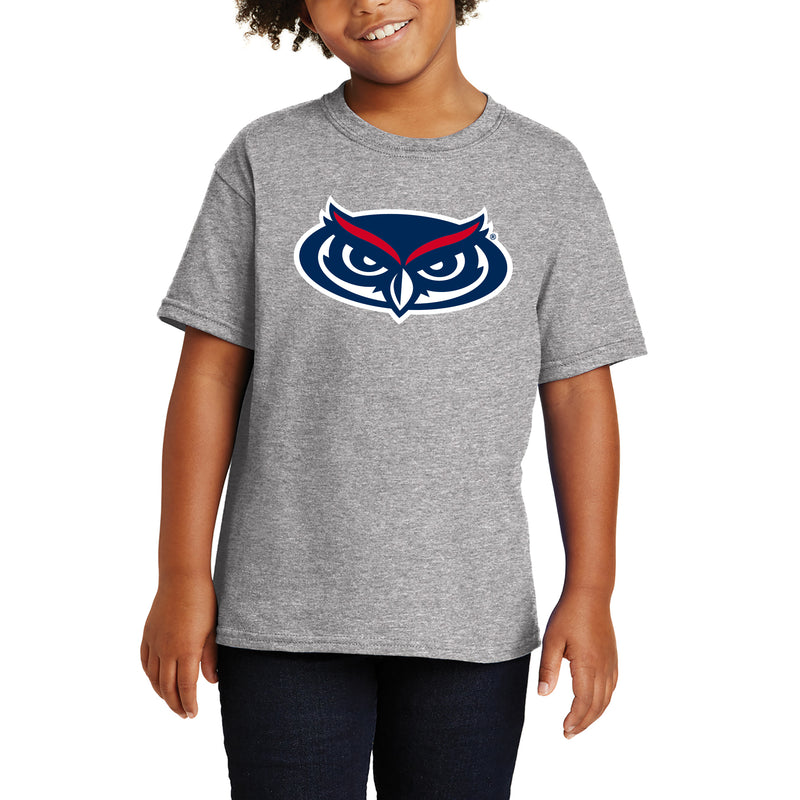 FAU Florida Atlantic Owls Primary Logo Youth T Shirt - Sport Grey