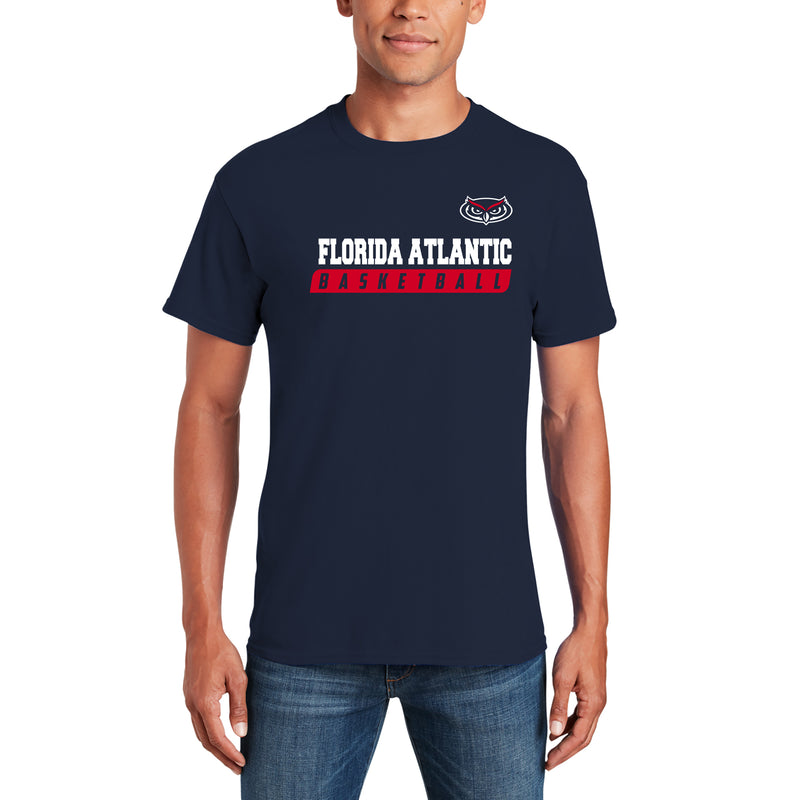 Florida Atlantic Owls Basketball Slant T Shirt - Navy