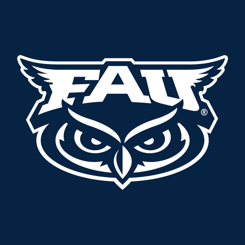 Florida Atlantic University Owls Front Back Print Short Sleeve T Shirt - Navy