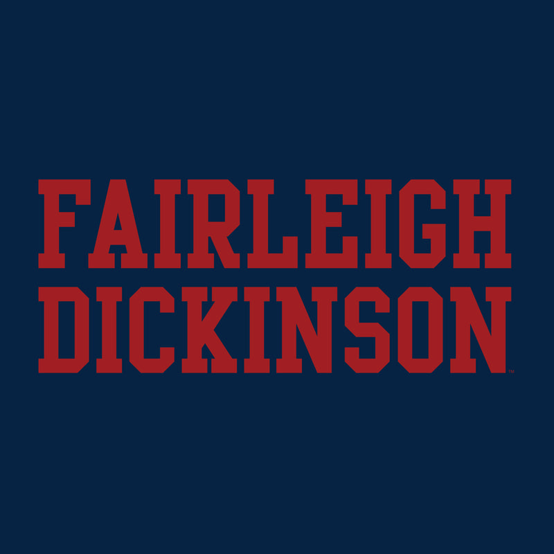 Fairleigh Dickinson University Knights/Devils Basic Block Heavy Cotton Blend Hoodie - Navy