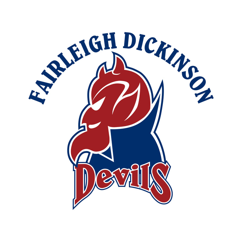 Fairleigh Dickinson University Devils Arch Logo Basic Cotton Women's Short Sleeve T Shirt - White