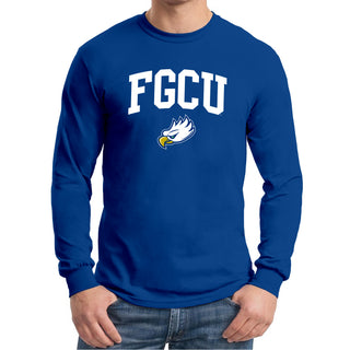 Florida Gulf Coast University Eagles Arch Logo Long Sleeve T Shirt - Royal