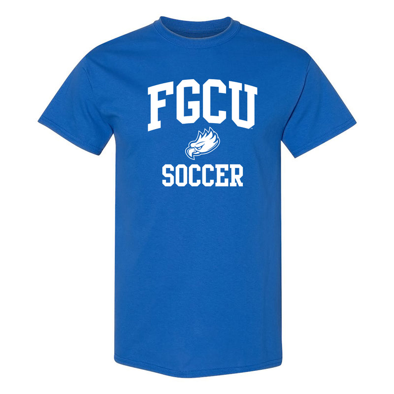 Florida Gulf Coast University Arch Logo Soccer Short Sleeve T Shirt - Royal