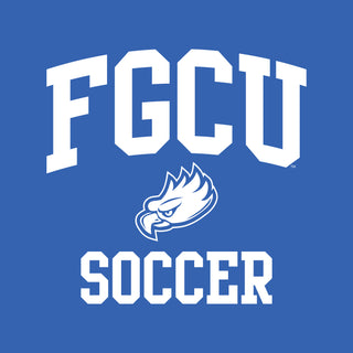 Florida Gulf Coast University Arch Logo Soccer Short Sleeve T Shirt - Royal