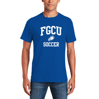 Florida Gulf Coast University Arch Logo Soccer Short Sleeve T Shirt - Royal