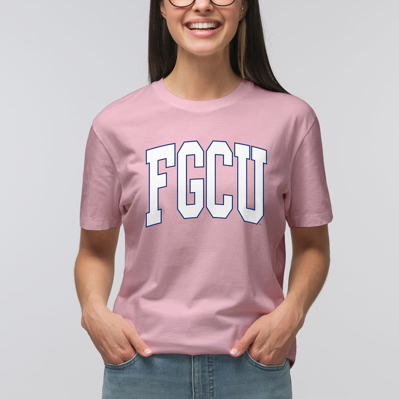 Florida Gulf Coast Eagles Mega Arch T-Shirt - Light Pink