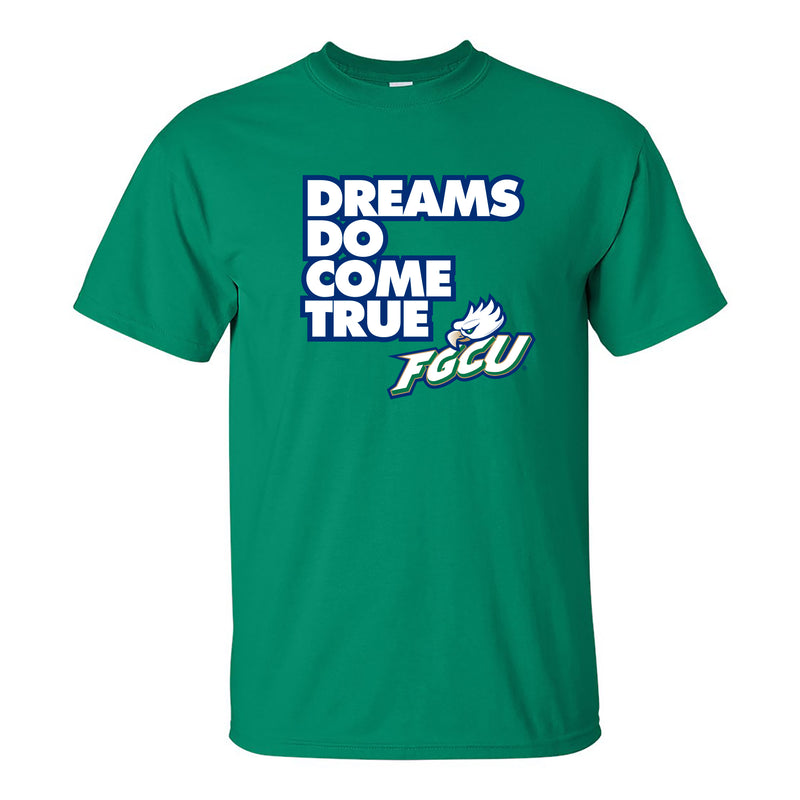 Florida Gulf Coast University Eagles Dreams Come True Short Sleeve T Shirt - Kelly Green
