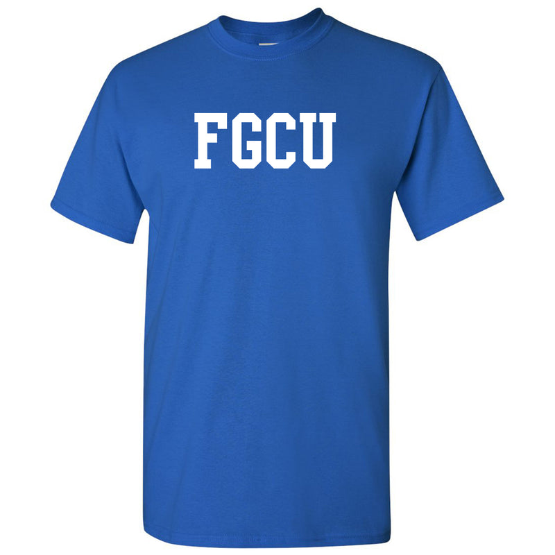 Florida Gulf Coast University Eagles Basic Block Short Sleeve T Shirt - Royal Blue