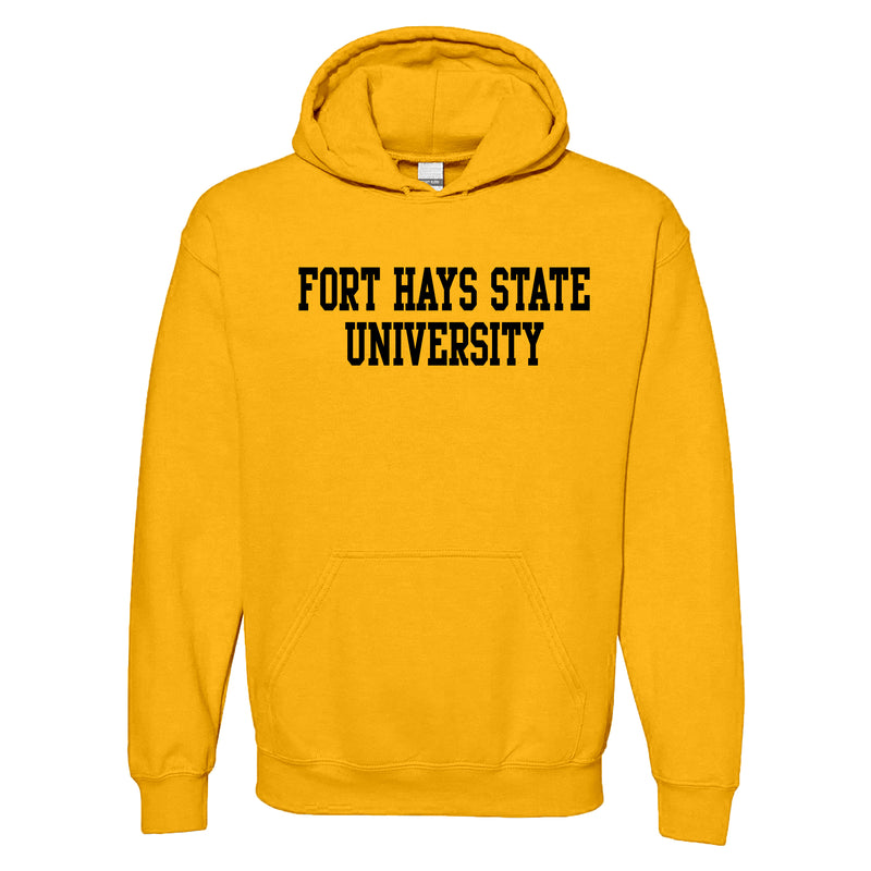 Fort Hays State Basic Block Hoodie - Gold